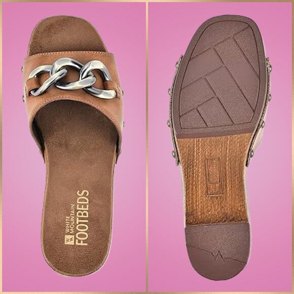 White Mountain Comfort Sole Jem Footbeds Dress Shoe Clogs Size 8M - Picture 3 of 13